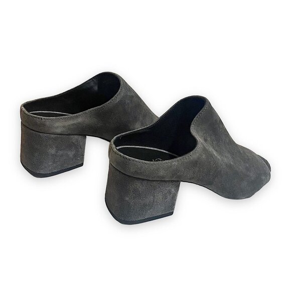 3.1 Phillip Lim Cube Block Heel Mules Sandal, Grey Suede, 37.5EU, New in Box - Picture 8 of 13